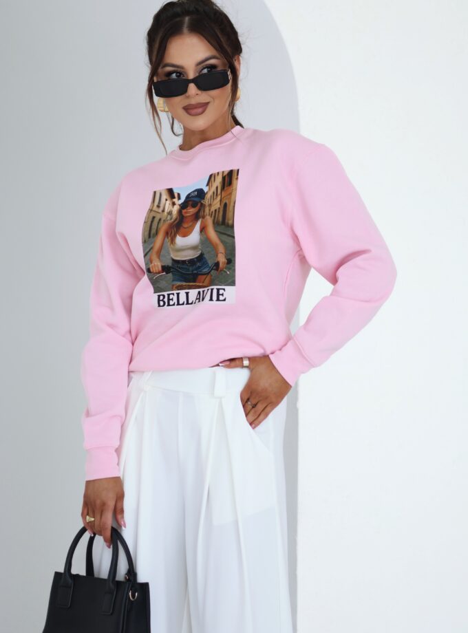 Bluza dzianinowa z nadrukiem