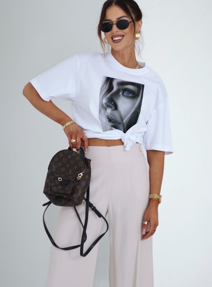 Bawełniany t-shirt z nadrukiem