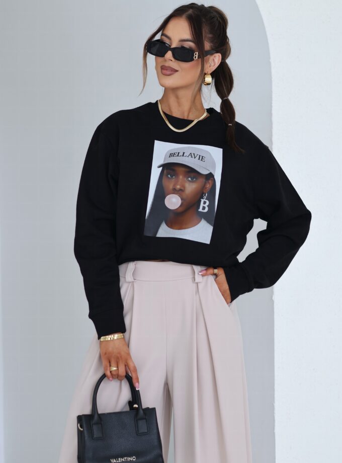 Bluza dzianinowa z nadrukiem