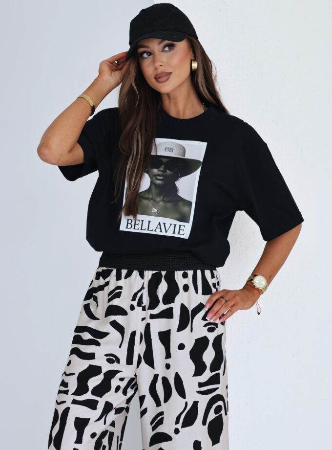 Bawełniany t-shirt z nadrukiem