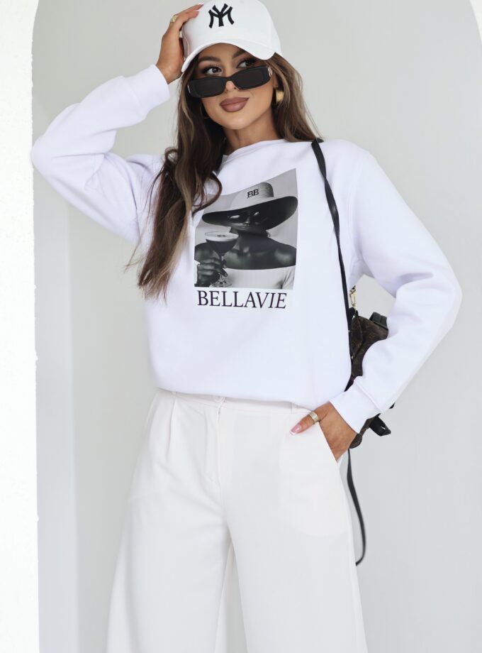 Bluza dzianinowa z nadrukiem